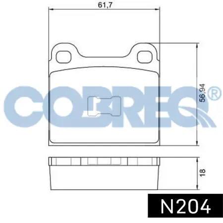 Juego de pastillas de freno- VOLKSWAGEN GOL 1.6-1.8(18.5mm) 90/94