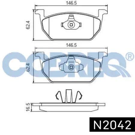 Juego de pastillas de freno- Volkswagen Golf VII 2014 > VW T-CROSS