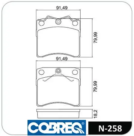 Juego de pastillas de freno- VOLKSWAGEN TRANSPORTER-CARAVELLE 98/99