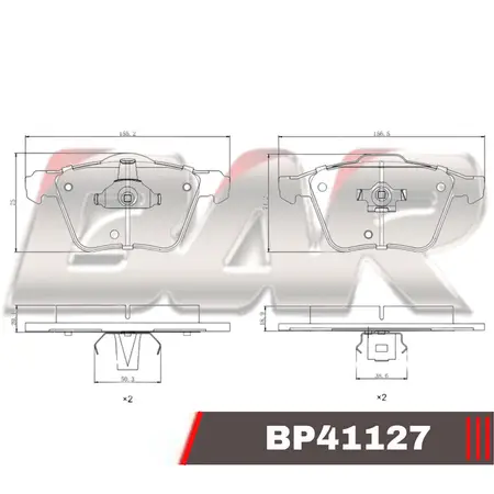 Juego de pastillas de freno- VOLVO -XC 90 2.4 d5 - 2.5 tz - 2.9 - 3.2 4wd 02/…